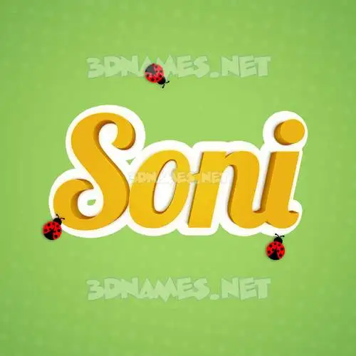soni in Ladybugs style - 3D name wallpaper soni in Ladybugs style - 3D name wallpaper