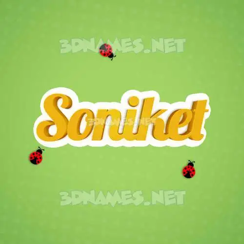 soniket in Ladybugs style - 3D name wallpaper