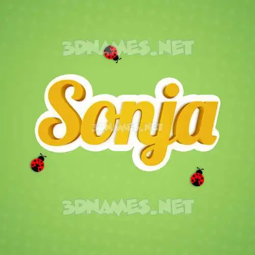 sonja in Ladybugs style - 3D name wallpaper