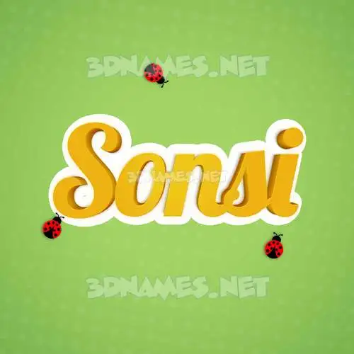 sonsi in Ladybugs style - 3D name wallpaper sonsi in Ladybugs style - 3D name wallpaper