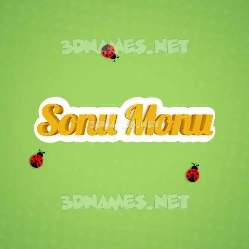 sonu monu in Ladybugs style - 3D name wallpaper sonu monu in Ladybugs style - 3D name wallpaper