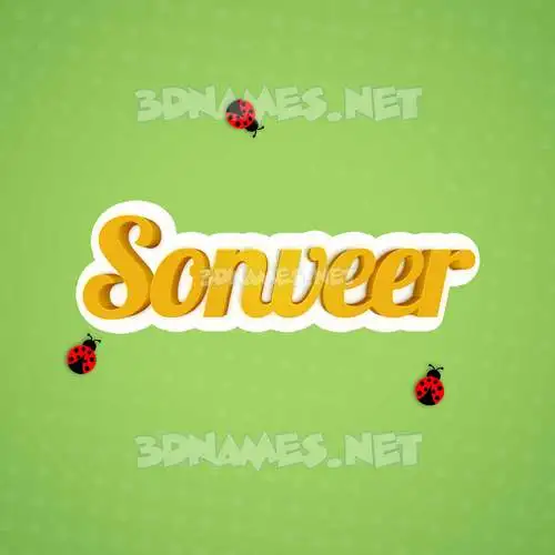 sonveer in Ladybugs style - 3D name wallpaper sonveer in Ladybugs style - 3D name wallpaper