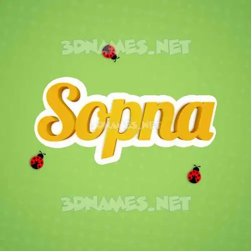 sopna in Ladybugs style - 3D name wallpaper