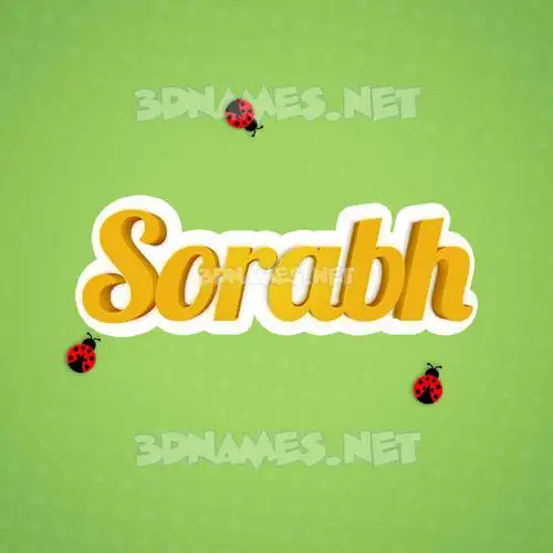 sorabh in Ladybugs style - 3D name wallpaper