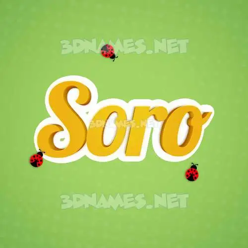 soro in Ladybugs style - 3D name wallpaper