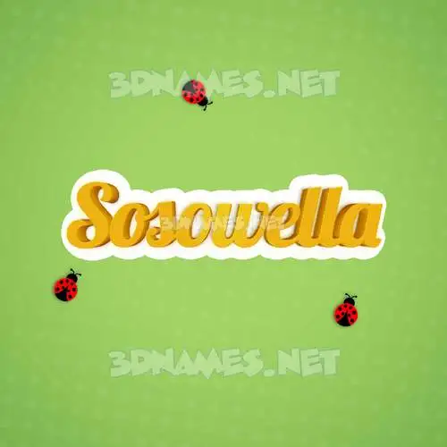 sosowella in Ladybugs style - 3D name wallpaper sosowella in Ladybugs style - 3D name wallpaper