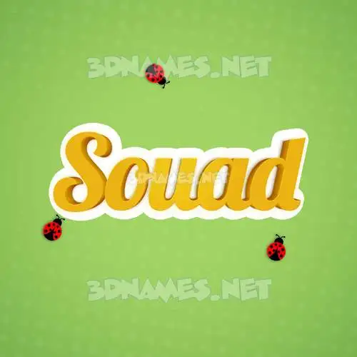 souad in Ladybugs style - 3D name wallpaper