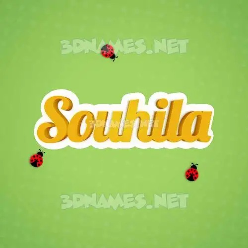 souhila in Ladybugs style - 3D name wallpaper souhila in Ladybugs style - 3D name wallpaper