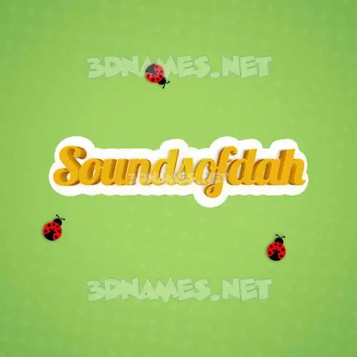 soundsofdah in Ladybugs style - 3D name wallpaper