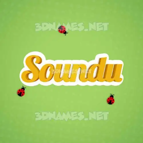 soundu in Ladybugs style - 3D name wallpaper soundu in Ladybugs style - 3D name wallpaper