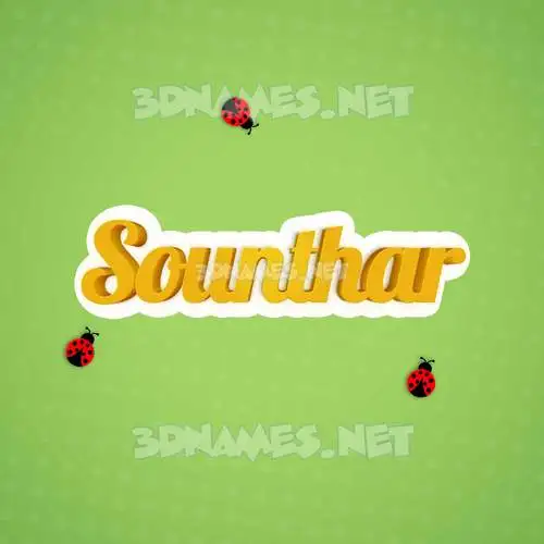 sounthar in Ladybugs style - 3D name wallpaper sounthar in Ladybugs style - 3D name wallpaper