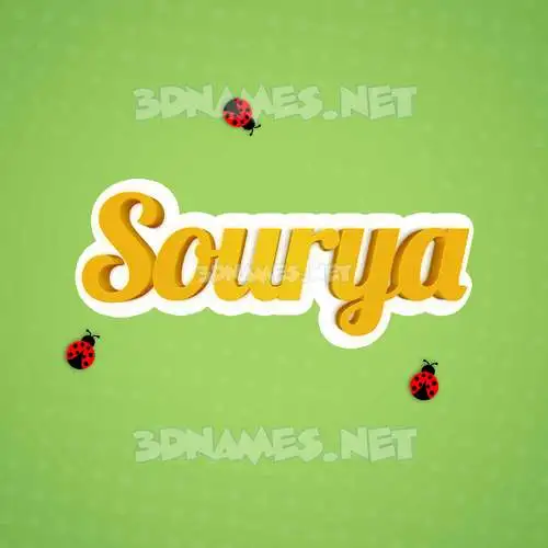 sourya in Ladybugs style - 3D name wallpaper sourya in Ladybugs style - 3D name wallpaper