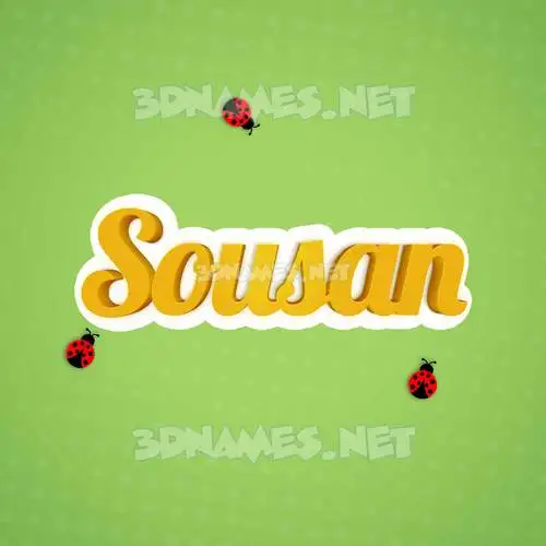 sousan in Ladybugs style - 3D name wallpaper sousan in Ladybugs style - 3D name wallpaper