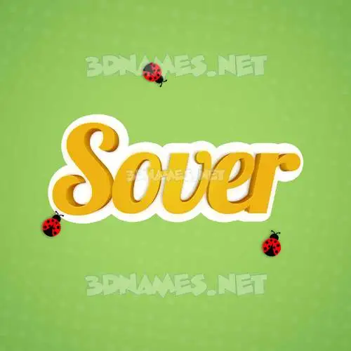 sover in Ladybugs style - 3D name wallpaper sover in Ladybugs style - 3D name wallpaper
