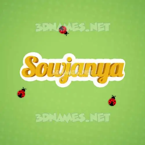 sowjanya in Ladybugs style - 3D name wallpaper