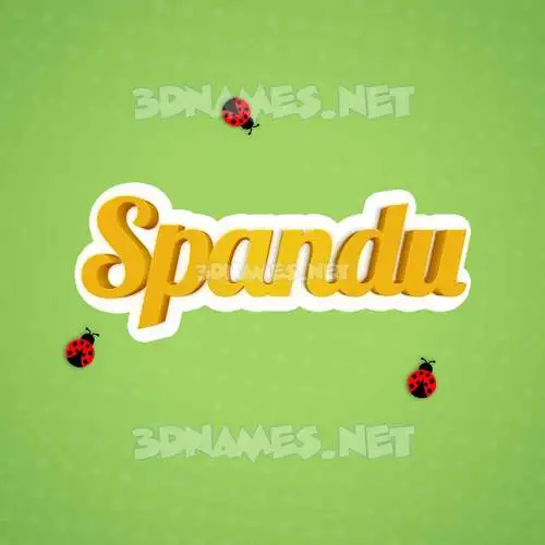 spandu in Ladybugs style - 3D name wallpaper