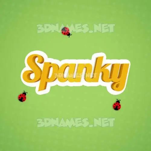 spanky in Ladybugs style - 3D name wallpaper