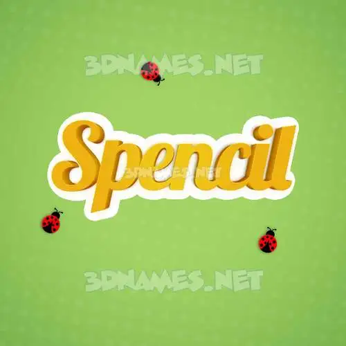 spencil in Ladybugs style - 3D name wallpaper spencil in Ladybugs style - 3D name wallpaper