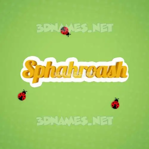 sphahroash in Ladybugs style - 3D name wallpaper sphahroash in Ladybugs style - 3D name wallpaper