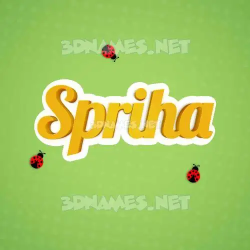 spriha in Ladybugs style - 3D name wallpaper spriha in Ladybugs style - 3D name wallpaper