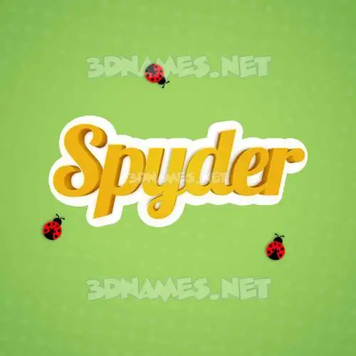 spyder in Ladybugs style - 3D name wallpaper spyder in Ladybugs style - 3D name wallpaper