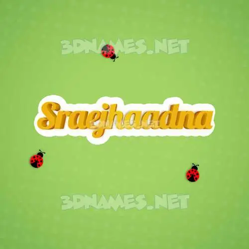 sraejhaadna in Ladybugs style - 3D name wallpaper sraejhaadna in Ladybugs style - 3D name wallpaper