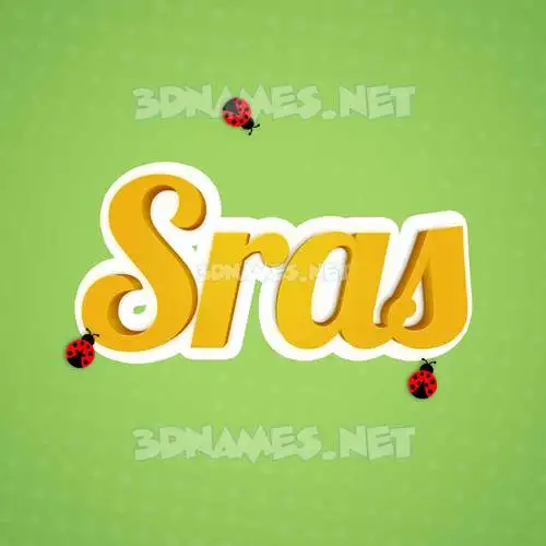 sras in Ladybugs style - 3D name wallpaper