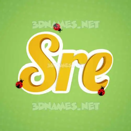 sre in Ladybugs style - 3D name wallpaper sre in Ladybugs style - 3D name wallpaper
