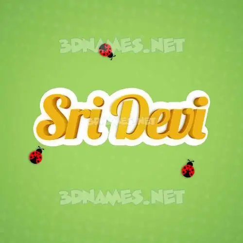 sri devi in Ladybugs style - 3D name wallpaper