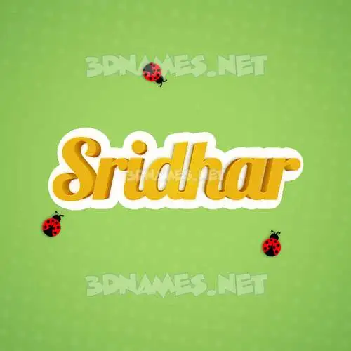sridhar in Ladybugs style - 3D name wallpaper