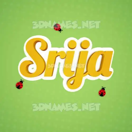 srija in Ladybugs style - 3D name wallpaper