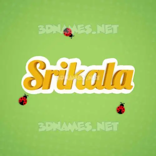srikala in Ladybugs style - 3D name wallpaper