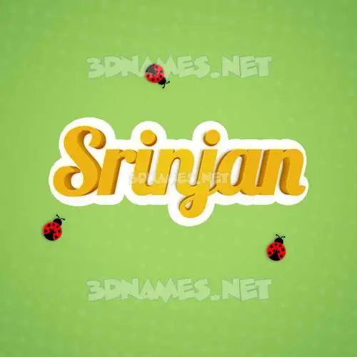 srinjan in Ladybugs style - 3D name wallpaper srinjan in Ladybugs style - 3D name wallpaper
