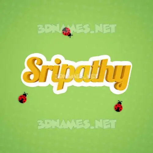 sripathy in Ladybugs style - 3D name wallpaper