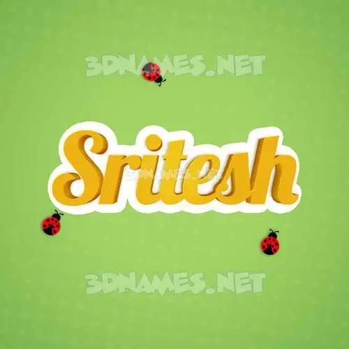 sritesh in Ladybugs style - 3D name wallpaper