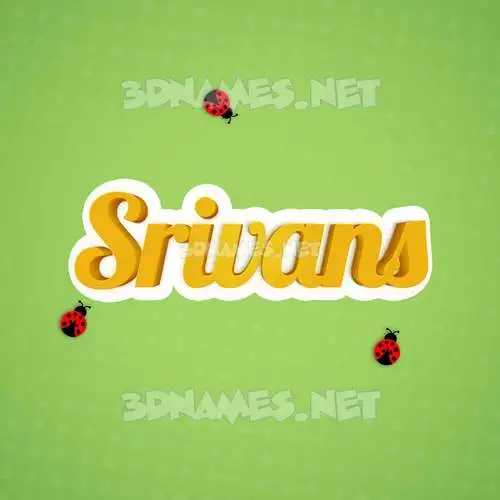 srivans in Ladybugs style - 3D name wallpaper srivans in Ladybugs style - 3D name wallpaper