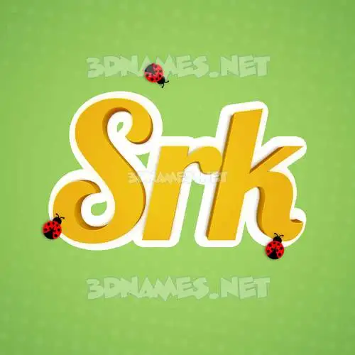 srk in Ladybugs style - 3D name wallpaper srk in Ladybugs style - 3D name wallpaper