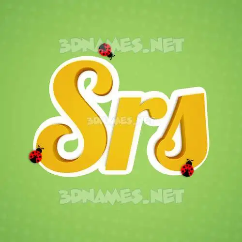 srs in Ladybugs style - 3D name wallpaper