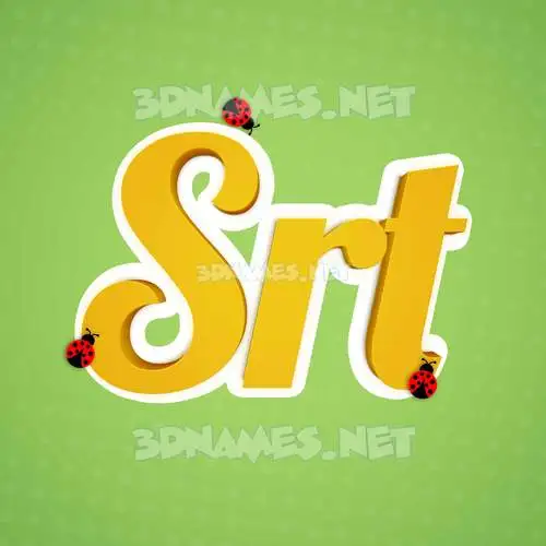 srt in Ladybugs style - 3D name wallpaper srt in Ladybugs style - 3D name wallpaper