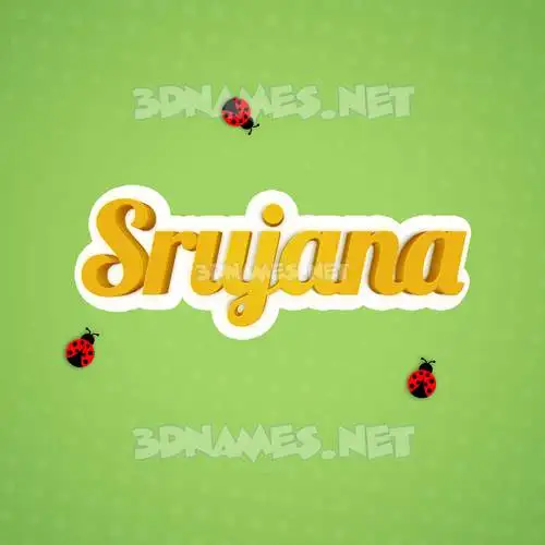 srujana in Ladybugs style - 3D name wallpaper