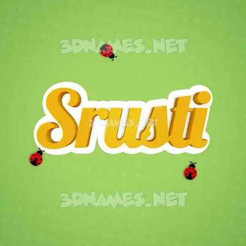 srusti in Ladybugs style - 3D name wallpaper