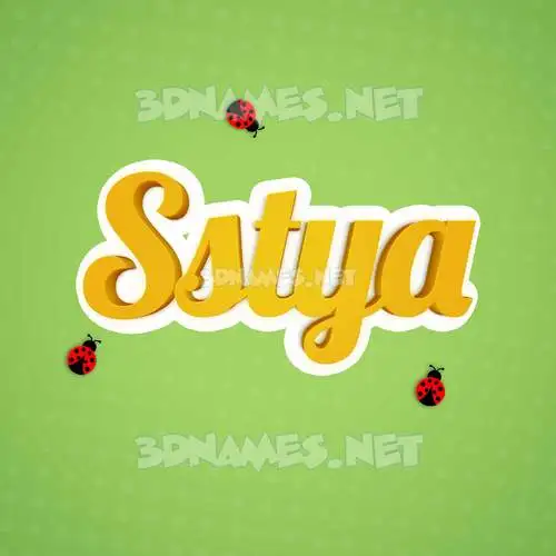 sstya in Ladybugs style - 3D name wallpaper