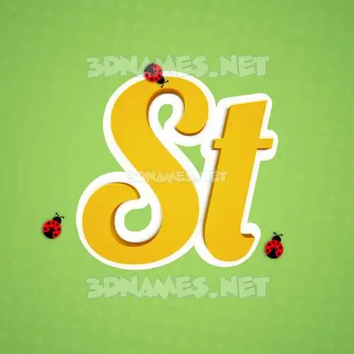 st in Ladybugs style - 3D name wallpaper st in Ladybugs style - 3D name wallpaper