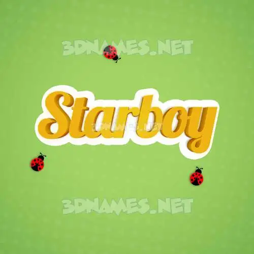 starboy in Ladybugs style - 3D name wallpaper