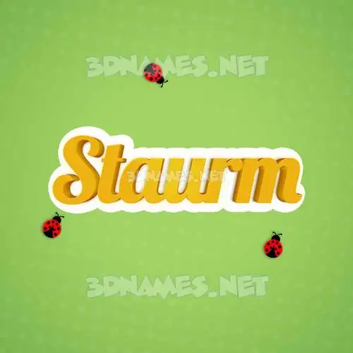 staurm in Ladybugs style - 3D name wallpaper staurm in Ladybugs style - 3D name wallpaper