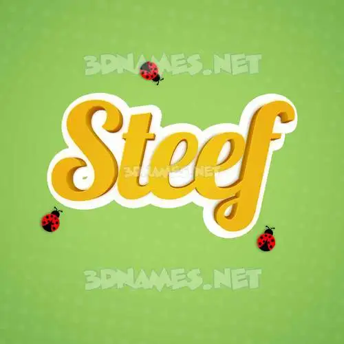 steef in Ladybugs style - 3D name wallpaper steef in Ladybugs style - 3D name wallpaper