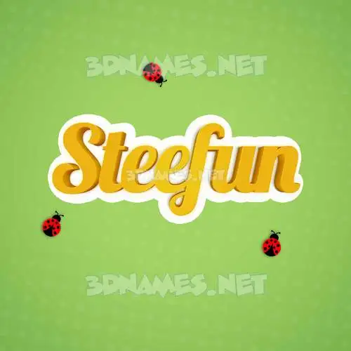 steefun in Ladybugs style - 3D name wallpaper steefun in Ladybugs style - 3D name wallpaper