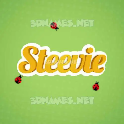 steevie in Ladybugs style - 3D name wallpaper