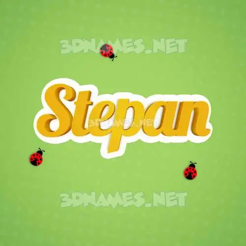 stepan in Ladybugs style - 3D name wallpaper