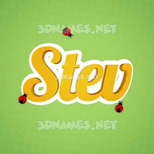 stev in Ladybugs style - 3D name wallpaper